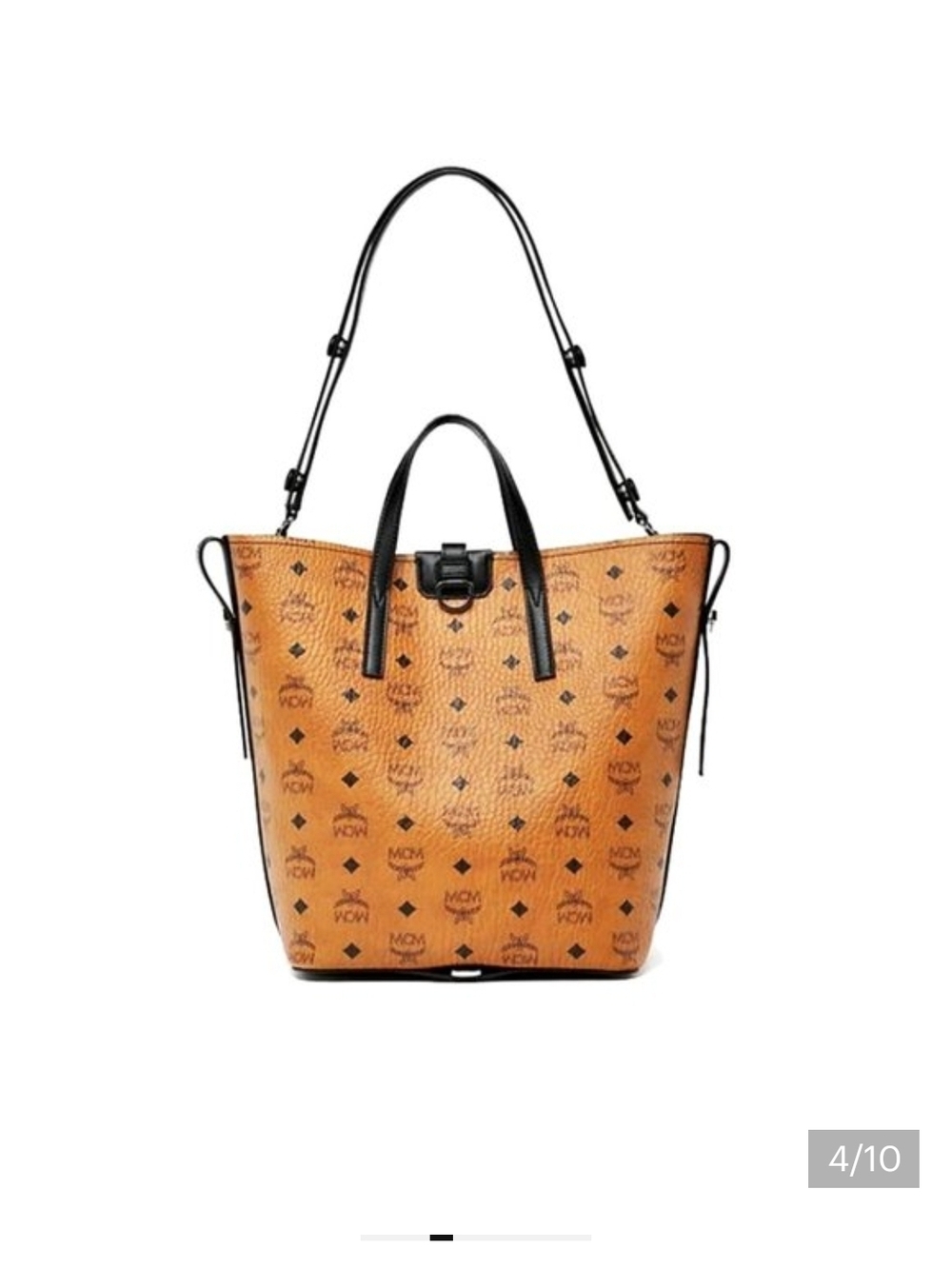 MCM Cognac Visetos Two-Piece Tote with Pouch - Picture 2 of 12